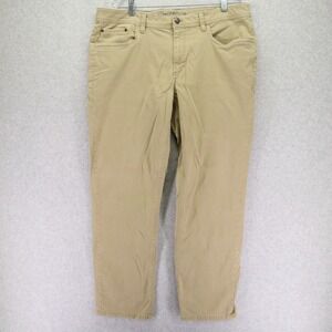 English Laudry Pants Mens 36x30 Straight Stretch Flex 5-Pocket Jeans Tan Khaki